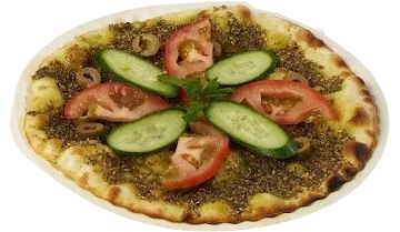 منقوشة زعتر وخضار